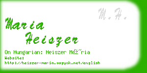 maria heiszer business card